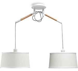 Mantra 4930 Nordica, bílé závěsné svítidlo 2x E27, prům. 33cm