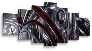 Obraz šedé abstrakce (210x100 cm)