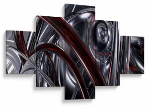 Obraz šedé abstrakce (125x70 cm)