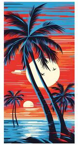 PLÁŽOVÁ OSUŠKA Z MIKROVLÁKNÁ TROPICAL3 100X180 CM VZOROVANÁ