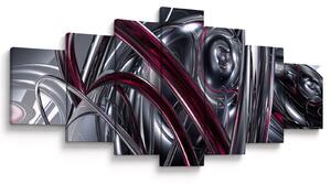 Obraz šedé abstrakce (210x100 cm)
