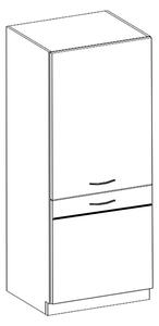 Vysoká kuchyňská skříň policová 60x210 cm 07 - HULK - Bílá lesklá