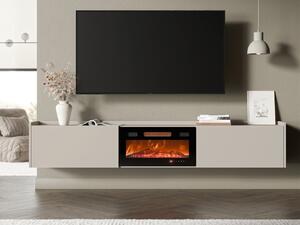 TV skříňka s krbem Sitrepo, Barva: kašmír 5903211538018
