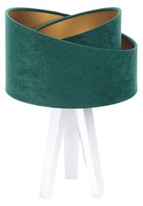 BPS koncept Stolní lampa GALAXY zelená, 1xE27, v. 45 cm Barva základny: Bílé dřevo