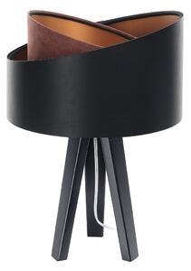 BPS koncept Stolní lampa GALAXY černý semiš, 1xE27, v. 45 cm Barva základny: Černé dřevo