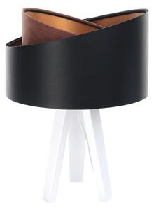 BPS koncept Stolní lampa GALAXY černý semiš, 1xE27, v. 45 cm Barva základny: Bílé dřevo