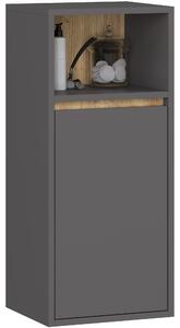 Ak furniture Závěsná koupelnová skříňka VAMI 35 cm šedý grafit/dub artisan