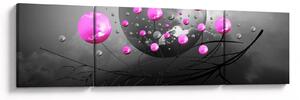 Obraz růžových koulí (170x50 cm)