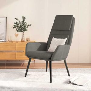 Relaxační křeslo světle šedé textil 341312