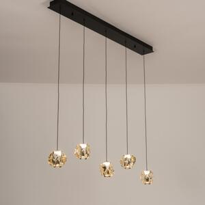 Závěsné LED svítidlo Benelux Organic Crystal Gold 5 Lineo (LMD)