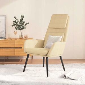 Relaxační židle krémová textil 341314