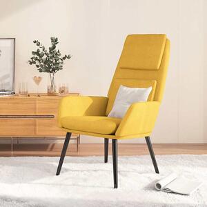 Relaxační křeslo hořčicově žluté textil 341319
