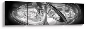 Obraz moderní šedé abstrakce (170x50 cm)