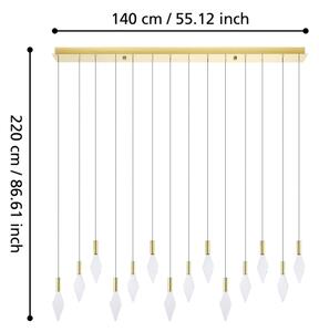 Eglo 390362 - LED Stmívatelný lustr na lanku MIRADOR 14xLED/3,3W/230V zlatá