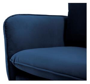 Modrá sametová pohovka Cosmopolitan Design Vienna, 160 cm