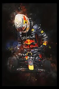 Obraz na plátně v rámu - Závodník formule 1 Red Bull