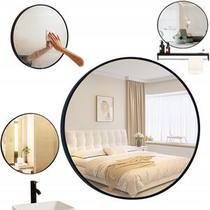 Zrcadlo Muvu nástěnné kulaté kovový rám 800 x 800 mm