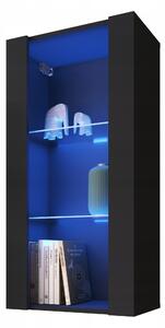 Komodee Tivoli Závěsná Vitrína Vertical 100 Černá Modrá LED