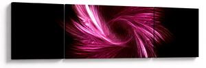 Obraz - růžová abstrakce (170x50 cm)