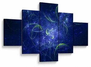 Obraz - modrá abstrakce (125x70 cm)