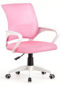 Růžové kancelářské křeslo GIOSEDIO NFX012 | otočné ergonomické se síťovinou