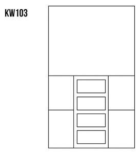 Vitrína KW103, 118x190x47, borovice (Barva dřeva: Přírodní (lakovaná))