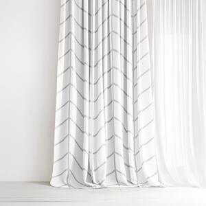 Goldea bavlněný závěs - šedý cikcak na bílém 140x150 cm