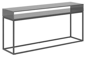 KONZOLOVÝ STOLEK, šedá, černá, kov, sklo, 120/30/57 cm Joop! - Konferenční stolky