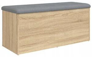 Lavice s úložným prostorem a sedákem, dub sonoma, 102x42x45 cm