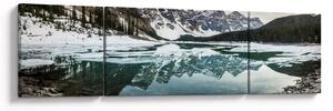 Obraz - jezero v zimě (170x50 cm)