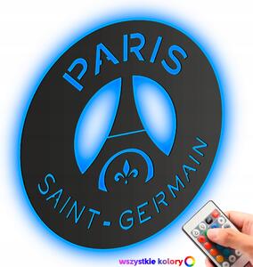 FC PARIS SAINT-GERMAIN Dřevěný LED obraz Dekorace interiéru FOTBAL