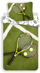 Bavlněné povlečení TENIS zelené Rozměr povlečení: 70 x 90 cm | 140 x 200 cm