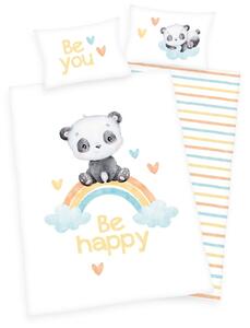 Herding Povlečení pro miminka Rainbow Panda 100x135/40x60cm
