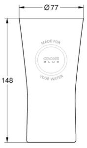 GROHE 40437000 - SADA 6x Sklenice BLUE 250 ml křišťál/čirá