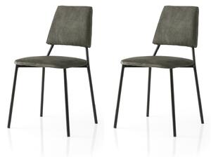 Set 2 ks. jídelních židlí Limeta V2 (černá + antracit)