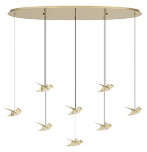 Eglo 390397 - LED Stmívatelný lustr na lanku PARATEBUENO 8xLED/4,2W/230V zlatá