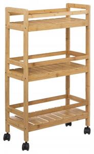 Kuchyňský vozík 5five Simply Smart bambusový, 3-patrový, 45,3 x 22 x 80 cm