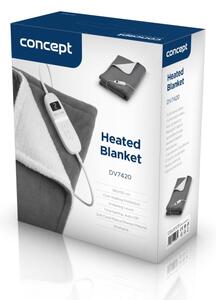Concept DV7420 - Elektrická vyhřívaná deka 160W/230V 180x130 cm šedá/bílá