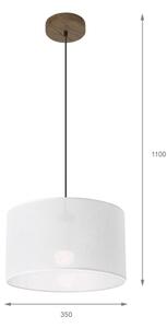 Brilagi - LED Lustr na lanku ANTHONY 1xE27/60W/230V dub ořech/bílá