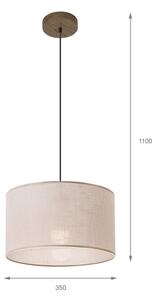 Brilagi - LED Lustr na lanku ANTHONY 1xE27/60W/230V dub ořech/béžová