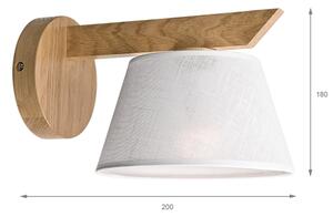 Brilagi - LED Nástěnné svítidlo ANTHONY 1xE14/40W/230V dub/bílá