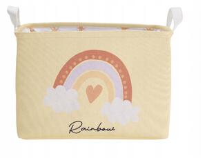 Dětský úložný box 30x25 cm - Duha, žlutý, H&L