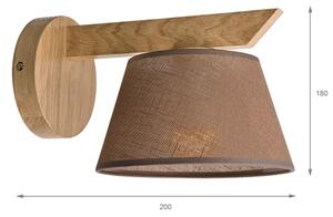 Brilagi - LED Nástěnné svítidlo ANTHONY 1xE14/40W/230V dub/hnědá
