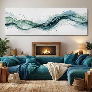 Obraz na plátně - Tajemným proudem FeelHappy.cz Velikost obrazu (šířka x výška): 120 x 40 cm