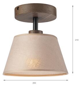 Brilagi - LED Přisazený lustr ANTHONY 1xE14/60W/230V dub ořech/béžová