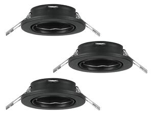 Eglo 75673-SADA 3x Koupelnové podhled. svítidlo AGULO 1xGU10/35W/230V IP23 černá