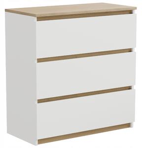 Komoda ComfortCove 60,4 x 33,7 x 76,6 cm bílá, dub matný
