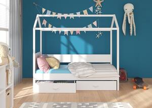 Dětská postel Quido 80x180 cm domeček Bílá