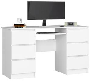 Ak furniture Psací stůl A-11 135 cm bílý