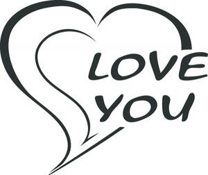 Samolepka Love you